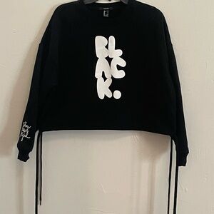 Forever 21 Black Sweatshirt with White Graphic